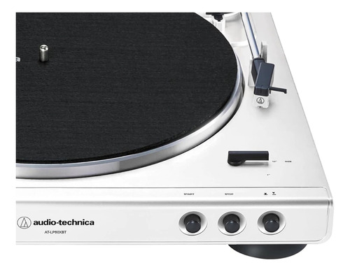 Audio Technica At-lp60xbt White Bandeja Giradiscos Bluetooth Color Blanco
