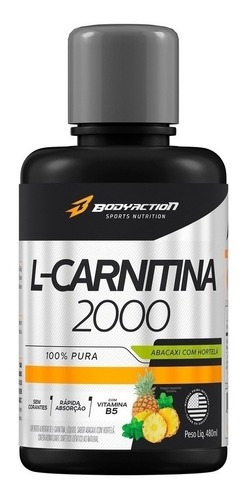 L-carnitine Pure 2000 - 480 Ml Limão - Bodyaction