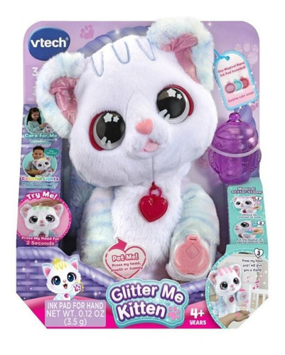 Mascota Interactiva Gatito Glitter Me Kitten Luces Y Sonidos