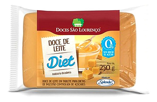 Doce De Leite Diet Tablete 250g Doces São Lourenço