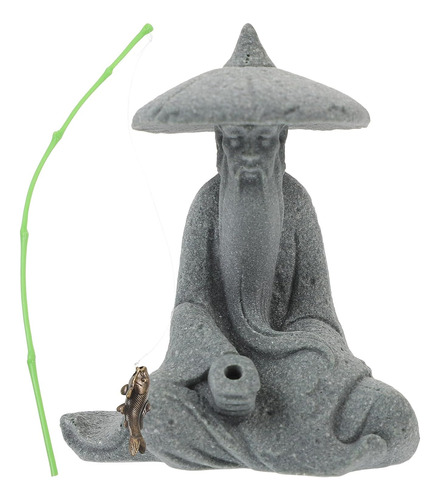 Mini Figura De Pescador En Miniatura De Resina, Estatua De B