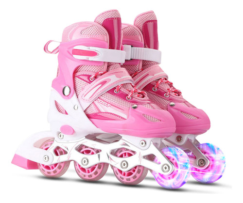 Patines En Línea Iluminados Ajustables Con Ruedas Iluminadas