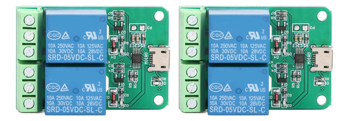 Módulo De Relé De 2 Canales, 5 V, Usb Plug And Play, 2 Unida