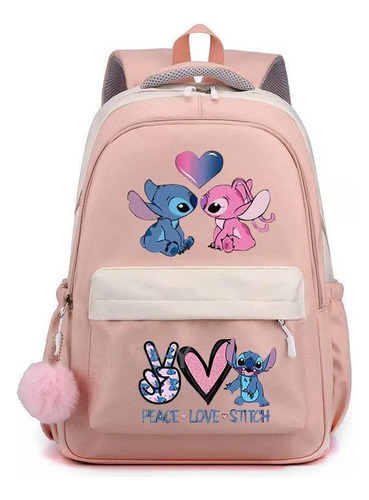 Escola Estudantil Moda Stitch Boy Girls Bolsa Stitch 2024 A