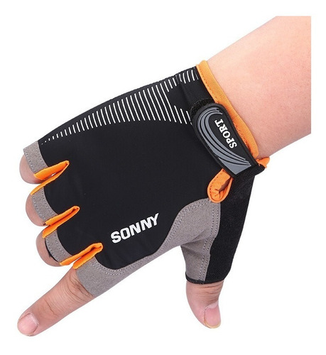 Guantes Sonny Original 1/2 Dedo Pesas Gym Mtb 4 Colores Mnr