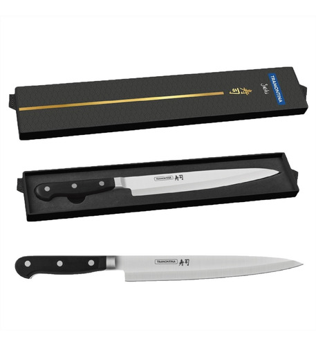 Cuchillo Sushi Tramontina Acero Inoxidable Filoso Yanagiba 9