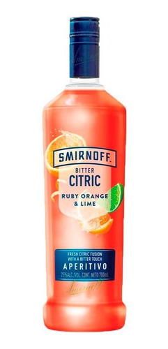 Vodka Smirnoff Bitter Citric Ruby Orange & Lime 700ml