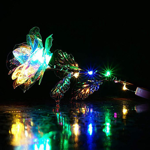. Luz Led Artificial Con Forma De Rosa Luminosa Y Colorida