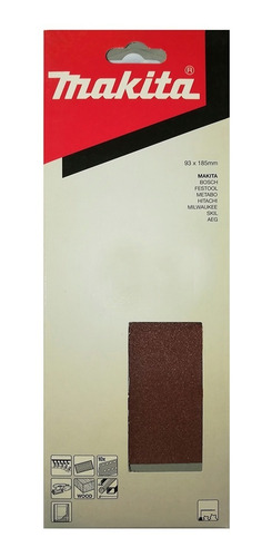 Imagen 2 de 5 de Caja De 10 Lijas Makita 93 X 185 Mm Con Velcro Y Agujeros