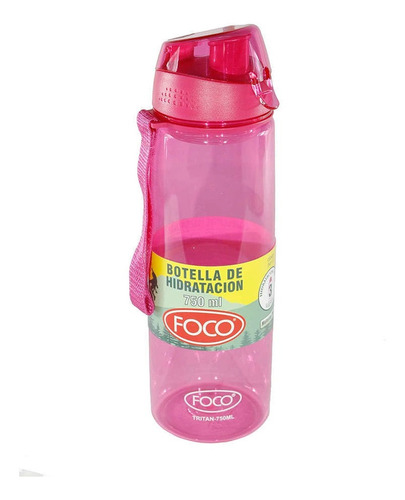 Botella De Hidratacion Con Filtro Foco Tritan Rosa 750 Ml