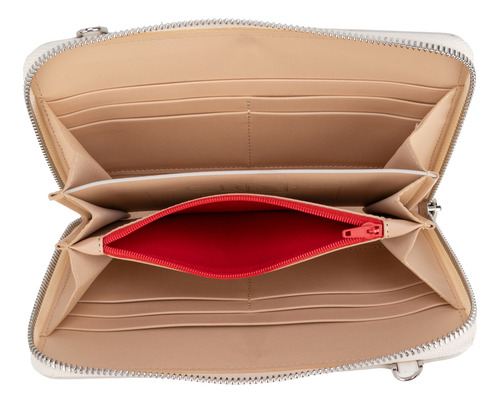 Cartera Cierre Sencillo Cloe Yeugami Máximo Color Beige