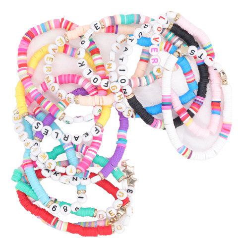 Pulsera Bohemia Con Cuentas, 14 Unidades, Cómoda, Elástica Y