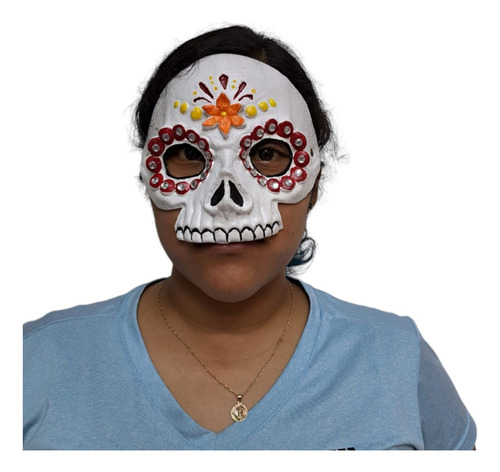 Máscara Antifaz Catrina Y Catrin Colores Halloween Latex Catrinas