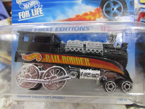 Hot Wheels Rail Rodder 1996 First Editions Black Car Metal K