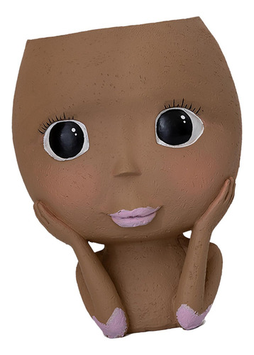 Maceta Forma De Muñeca Linda Material Premium Interesante