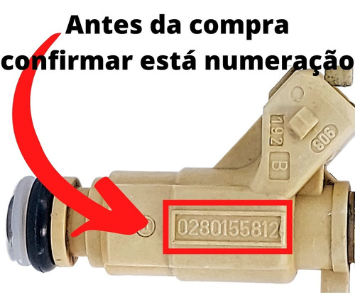 Kit 4 Bico Injetor Gol Mi 1.0 8v G2 0280155812 Bosch (Recondicionado)