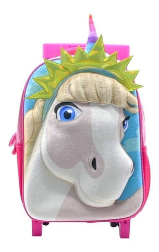 Mochila La Granja De Zenón Cresko Caballo Margarita Carro Color Rosa Diseño De La Tela Liso