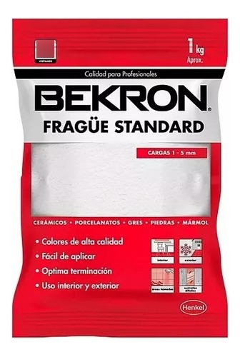 Frague Standard 1kg Piso Muro Interior Exterior Bekron V