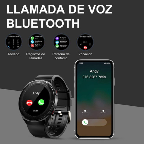Imagen 2 de 10 de Reloj Inteligente Deportivo Bluetooth Con Llamada