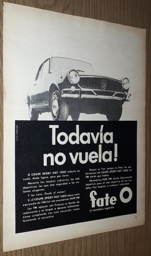 P426 Clipping Publicidad Neumaticos Fate Año 1968 (Usado)