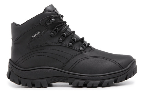 Coturno Militar Bota Cano Curto Couro Legítimo Schiareli 970