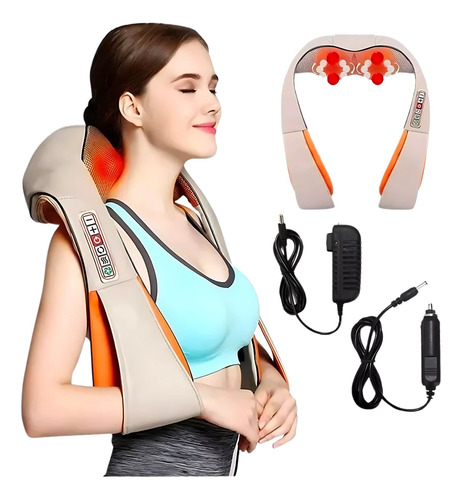 Masajeador Cuello Espalda Hombros + Calor Infrarrojo