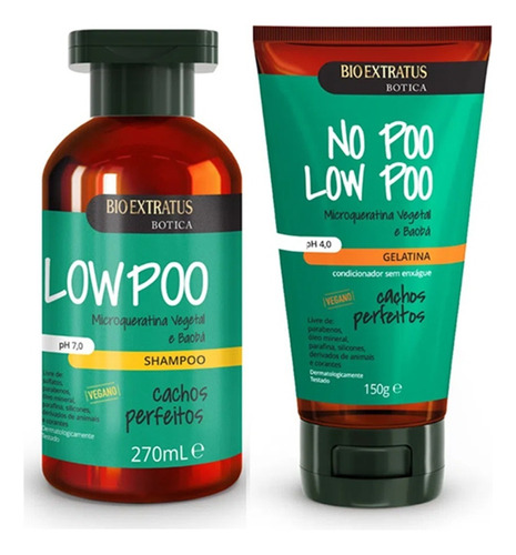 Botica Cachos Low Poo Shampoo + Gelatina Bio Extratus