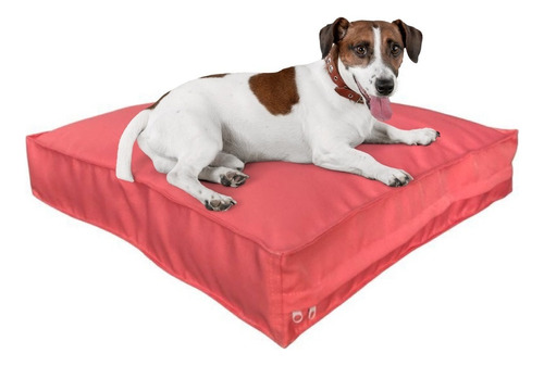 Cama Para Perro 100% Impermeable 45x45 Cm, Marca Todo Animal Color Coral