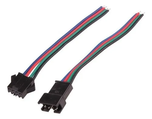 Par Conectores 4 Pin Macho Hembra Para Ws2812b Ws2811 Ws2812