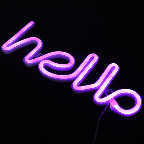 Letrero Led De Neón Con Letras De Saludo Para Decoración De