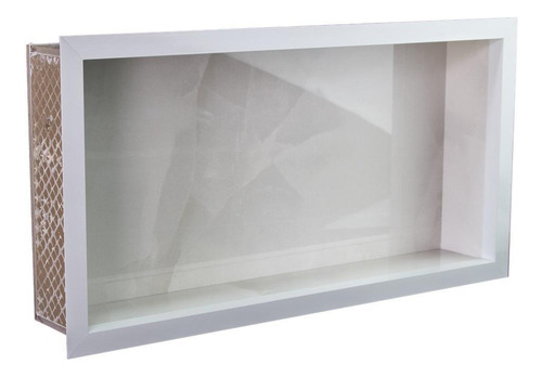 Nicho Banheiro Porcelanato Borda Aluminium 31 x 61 X11 cm Onix
