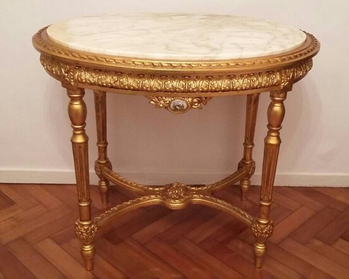 Mesa De Sala Estilo Louis Xvi  Madera Tallada