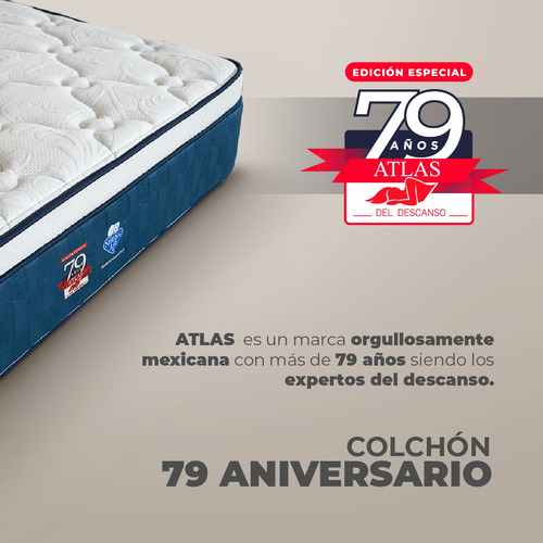 Colchón Individual 79 Aniv Atlas Del Descanso, Spring Air