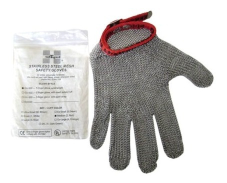 Guante Anticorte De Malla De Acero Inoxidable Carnicero Segu