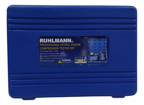 Set 8pc Compresometro Motor Nafta Medidor Compresion Tester