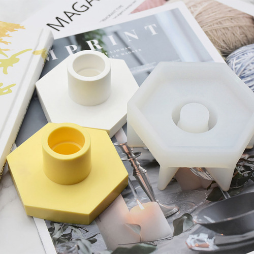 Molde De Vela De Yeso Con Varilla Hexagonal H, Varilla Larga