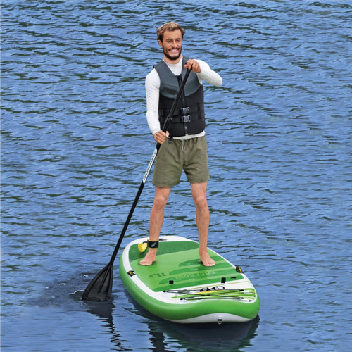 Tabla inflable Freesoul Leash, asiento de remo, color: verde