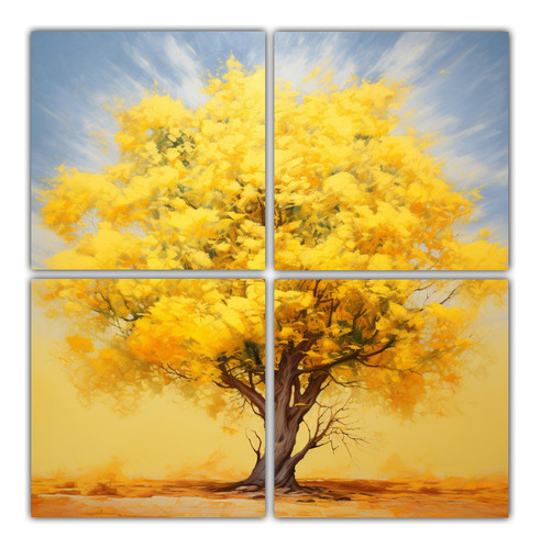 60x60cm Cuatro Artes Inspirador Belleza Natural Árbol Acaci