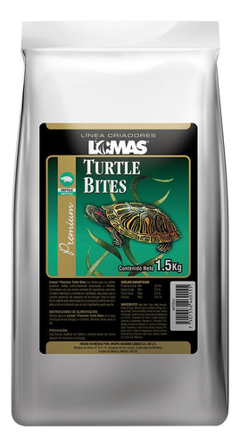 Alimento Para Tortugas Lomas Turtle Bites 1.5 Kg (criador).