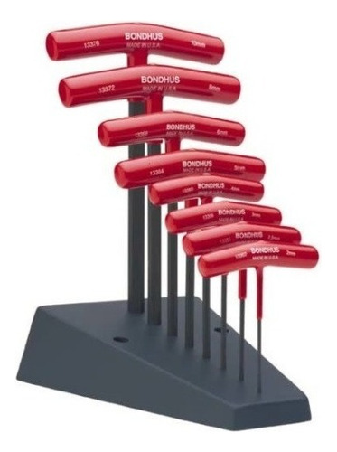 Juego Set Llaves T Allen Punta Bola 2-10mm 8 Pz Bondhus Usa