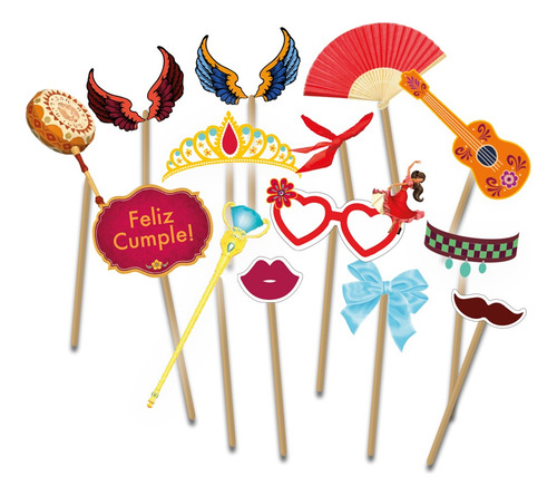 Photo Booth Elena De Avalor Disney Props Kit Imprimible