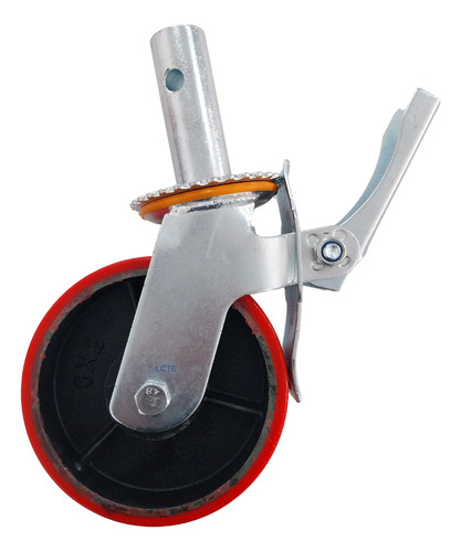 Roda Para Andaime 6 Com Freio Cap. 500kg Poliuretano