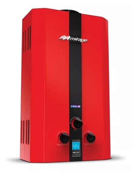 Boiler De Paso Mirage Flux 6 Litros Por Minuto, Rojo/gas Lp Color Rojo Tipo de gas GLP