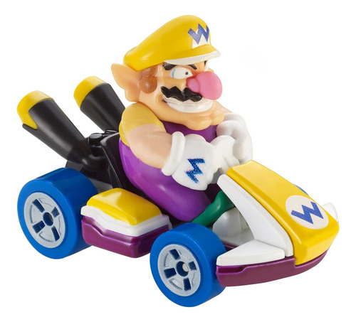 Hot Wheels Mario Kart Wario - Coche De Personajes Fundidos .