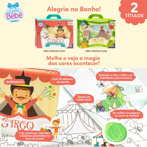 Livro De Banho - Alegria No Banho: Frutas E Vegetais, De Todolivro Todolivro. Editora Todolivro, Capa Mole Em Português, 2023