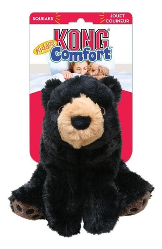 Juguete Oso Comfort Kiddos Squeaker Grande Negro Perro Kong