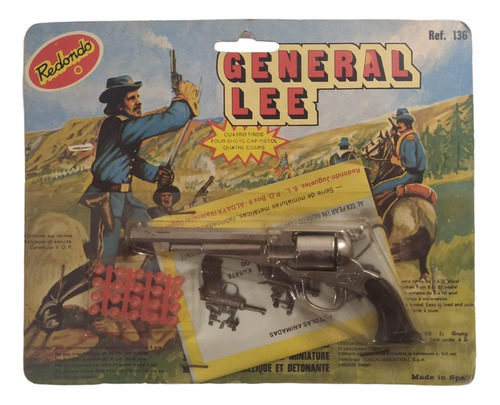 Antigüo Revolver A Cebita General Lee Hecho En España+regalo