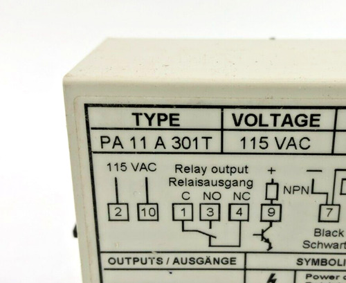 New Telco Pa-11-a-301t Sensor Amplifier, 115vac, 11 Pole Bbt