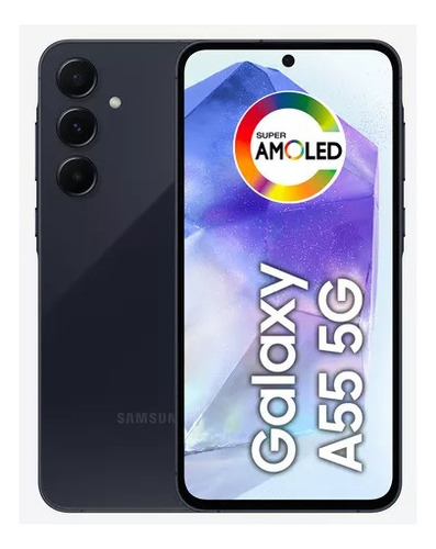 Samsung Galaxy A55 5g Sim Y Esim 256 Gb Azul Oscuro 8 Gb Ram Negro