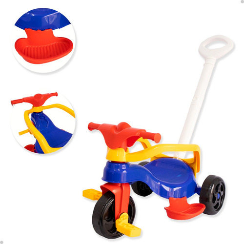Motoca Com Adesivos Infantil Criança Pedalar Triciclo